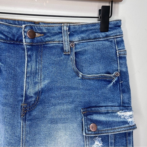 AMERICAN Bazi Cargo Denim Jeans Shorts Size Medium - Picture 5 of 8